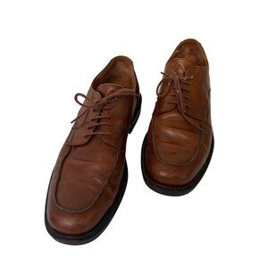 Johnston & Murphy Mens Brown Leather Lace-Up Dress Shoes Apron Toe Size 10.5